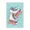 Stupell Industries Vintage Roller Skates Wall Plaque Art Design by Nataly White